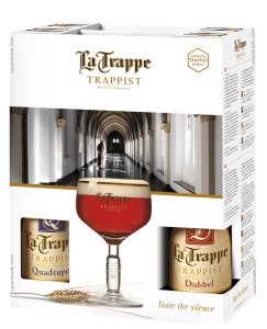 Бира Ла Трап 0.330 л 4 бр Комплект с Кристална Чаша Подарък
