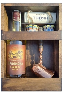 Троянска Сливова Отлежала Ракия 0.7 л Комплект за Греяна Ракия
